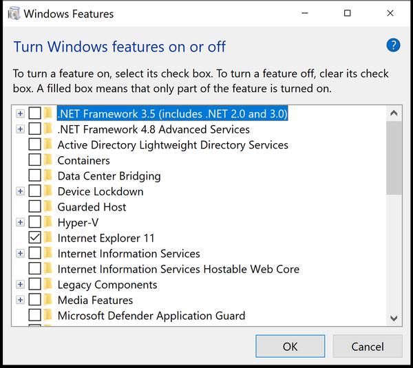 「Windows の機能の有効化または無効化」からInternet Explorerの再インストール